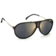 Carrera Hot65 Sunglasses, Black Gold Frame, Grey Gold Mirror Lens, 716736372150