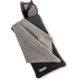 Carson Eyeglass Pouch w/Built-in Microfiber Cloth, Black/Grey, 6.7x7.6in, EC-10BKGY