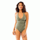 Carve Designs Alexandra One Piece Swimsuit, Womens, Olive, MD, BFAL16-317-MD