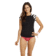 Belles Beach Rash Guard - Womens-Large-Black/Chevron