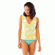 Carve Designs Cayman Tankini 2-in-1, Womens, Gold Palms with Julep Stripe, XS, BKVN28-719-XS