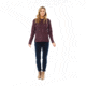 Carve Designs Cottage Sweater - Womens, Merlot, Extra Small, SWAB20-621-XS