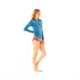 Carve Designs Cruz Rashguard - Womens, Indigo Shade, Extra Small, RGST13-512-XS