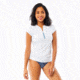 Carve Designs Dawson Rashguard, Womens, White with Water Stripe, XL, RGCR26-118-XL
