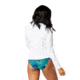 Carve Designs Lake Sunshirt - Womens, White w. Water Shimmer Pull, Small, RGLS13-119-SM
