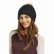 Carve Designs Laurel Pom Pom Hat - Womens -Black
