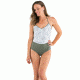 Carve Designs Waikiki One Piece Swimsuit, Womens, Olive Paisley / Olive, XS, BFBC64-684-XS