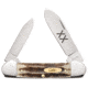 Case Canoe Folding Knife, 3.625in, V62131 SS, Spear/Pen Blades, Vintage Bone, 25962