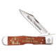 Case Embellished Smooth Chestnut Bone Folding Knife, 4.375in, 6111 1/2L SS, Clip Point, Christmas ADE, Brown, 10596