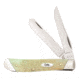 Case Rogers Corn Cob Jig Mini Trapper Folding Knife, 3.5in, 6207 SS , Clip/Spey Blades, Slanted Bolster Bone, Mint Green, 18661