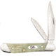 Case Rogers Corn Cob Jig Peanut Folding Knife, 2.875in, 6220 SS, Clip/Pen, Slanted Bolster Bone, Mint Green, 18663