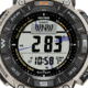 Casio Outdoor Casio Pro Trek Solar Watch Triple Sensor Watching Featuring an Altimeter, Barometer, Digital Compass, Thermometer and 100M WR Titanium Band - Mens, Silver, One Size, PRG340T-7