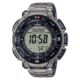 Casio Outdoor Casio Pro Trek Solar Watch Triple Sensor Watching Featuring an Altimeter, Barometer, Digital Compass, Thermometer and 100M WR Titanium Band - Mens, Silver, One Size, PRG340T-7