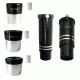 Cassini 6mm, 12.5mm, 20mm, 1.5X Erector, 3X Barlow Lens 1.25 inch format eyepiece set, Black 125FIVEPCSET