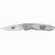 Caterpillar Hi Tech Linerlock Folding Knife,Stainless Blade, Stainless Handle CAT77