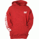 Caterpillar Trademark Banner Hooded Sweatshirt - Men's, 2XL, Regular, Chili Pepper, 1910709-155-2XL