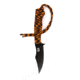 Montana Knife Company Nock On Triumph SL Fixed Blade Knives, 3.375 inch, 52100 Ball Bearing Steel, Fixed Blade, USA Paracord Handle, Orange/Black, 7.5 inch, MKC-000379