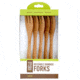 Chicobag ToGoWare Utensil Forks, 5 Pack, Brown, Bamboo And Recycled Pet, 1 Year Mfg Warranty, CHC-64912