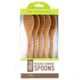 Chicobag ToGoWare Utensil Spoons, 5 Pack, Brown, Bamboo And Recycled Pet, 1 Year Mfg Warranty, CHC-65117