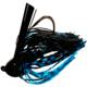 Chompers Flipping Brush Jigs 5/8 oz - 2 Pack, Black/Blue Flash, FFSBJ58-215