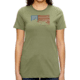 Christensen Arms Flag Silhouette SS Tee - Womens, Light Olive, XL, 730-CA099-40-01-204-05