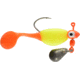 CHUBBS Panfish Paddle Shad, 3 Pack, 1/16 oz, #4 Hook, Orange + Chart/Orange, YPS116-OCO