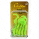 CHUBBS Rigged Curltail Grub, 5-Pack, 4in, 1/4oz, #2/0 Hook, Chartreuse/Lime, Y514-CHTGR