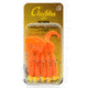 CHUBBS Rigged Curltail Grub, 5-Pack, 3in, 1/8oz, #1 Hook, Chartreuse/Orange, Y518-CHTOR