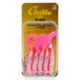 CHUBBS Rigged Curltail Grub, 5-Pack, 3in, 1/8oz, #1 Hook, Pin,k/White, Y518-PNKWH