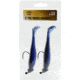 CHUBBS Rigged Swimbait, 2-Pack, 5.0in, 1/2 oz, 5/0 Hook, Black/Blue, YSB1250BB-2