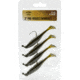CHUBBS Rigged Swimbait, 4-Pack, 3in, 1/4 oz, 4/0 Hook Size, Green Pumpkin, YSB1430GP-4