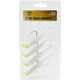 CHUBBS Rigged Swimbait, 4-Pack, 3in, 1/4 oz, 4/0 Hook Size, White Ice, YSB1430WI-4