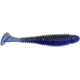 CHUBBS Swimbait Paddletails, 8-Pack, 3in, Black/Blue, YSBT80BB-8