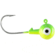 CHUBBS Two-Tone Colors Round Jigs, 1/16oz, #4 Hook Size, 10-Pack, Chartreuse/Green, Y-TJH1610-120