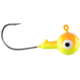 CHUBBS Two-Tone Colors Round Jigs, 1/16oz, #4 Hook Size, 10-Pack, Chartreuse/Orange, Y-TJH1610-810