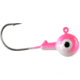 CHUBBS Two-Tone Colors Round Jigs, 1/16oz, #4 Hook Size, 10-Pack, Pink/White, Y-TJH1610-IL6