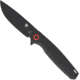 CobraTec Knives Rath Folding Knife, 3.5 in, D2 Steel, Straight Back Blade, G10, Black, CTRATHBLK