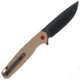 CobraTec Knives Rath Folding Knife, 3.5in, D2 Steel, Straight Back Blade, G-10, Brown Handle, CTRATHBRN