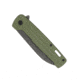 CobraTec Knives Rhino Folding Knife, 3.375in, D2 Stonewashed, Green, CTGRNRHINO