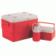 Coleman 3 Piece Cooler Combo, 36  Quart Cooler, 5  Quart Cooler, .3 Gal Jug, Red 6281A753G