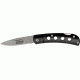 Coleman Arete Black Folding Knife, 2in, StainlessDrop Point, Black Aluminum Handle CMN1048