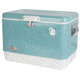 Coleman Cooler 54Qt 6155 Steel Vintage Berted Portable Cooler w/Bottle Opener, Turquoise, 3000003591