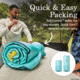 Coleman Flatlands Double Flannel Sleeping Bag, 30F, Blue, CM1010410016-17
