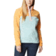Columbia Benton Springs Half Snap Fleece Pullover - Womens, Aqua Haze/Sunset Peach/Dusty Pink, Large, 1860991321AaHzSstPhDstPkL