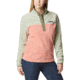 Columbia Benton Springs Half Snap Fleece Pullover - Womens, Faded Peach/Safari/Stone Green, Medium, 1860991852FddPhSfrStnGnM