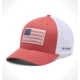 Columbia Mesh Tree Flag Ball Cap, Washed Red, Small/Medium, 1837101643-643-S/M