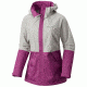 Columbia Evolution Valley Lightweight Rain Jacket - Womens, Flint Grey, Intense Violet, L 1770821027L
