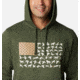 Columbia PHG Game Flag II Hoodie - Mens, Surplus Green/Sahara Duck Flag, Medium, 2013311347-M