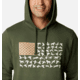 Columbia PHG Game Flag II Hoodie - Mens, Surplus Green/Sahara Duck Flag, Extra Large, 2013311347-XL