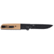 Columbia River Knife &amp; Tool Bamboozled, Folding Knife, Assisted Opening, 3.34" Drop Point Blade, D2 Blade Steel, 7.81" Overall Length, Oxide Finish, Black, Brown G10 Handle, Liner Lock, 5720B